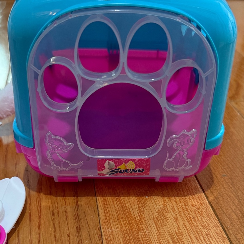 🐈 Kitty-cat Grooming Playset with Carrier and Accessories - Pink and Blue - Picture 10 of 10